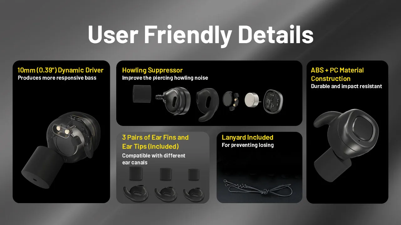 Nitecore NE20 Bluetooth Electronic Hearing Protection Earbuds