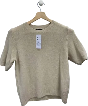 No. 1 George Street Cream Short Sleeve Jumper UK M