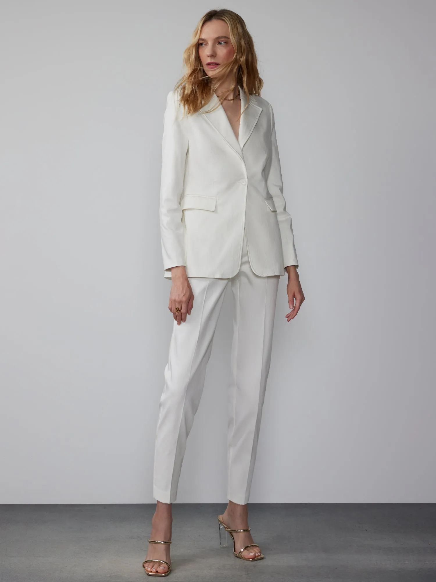 Notch Lapel Sculpted Blazer