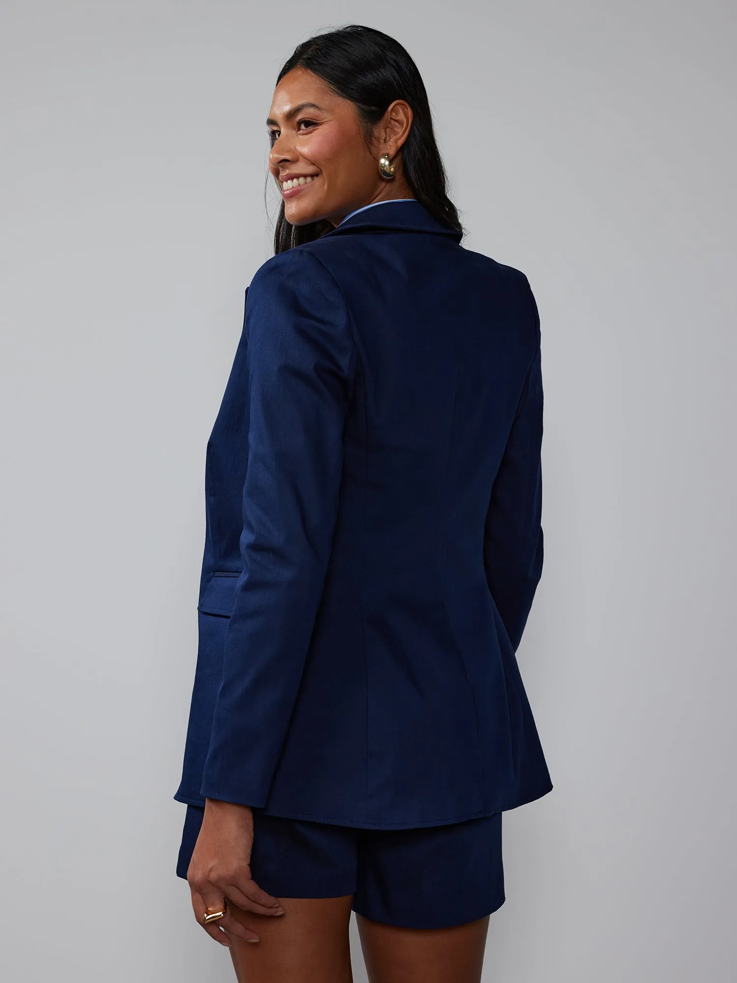Notch Lapel Sculpted Blazer