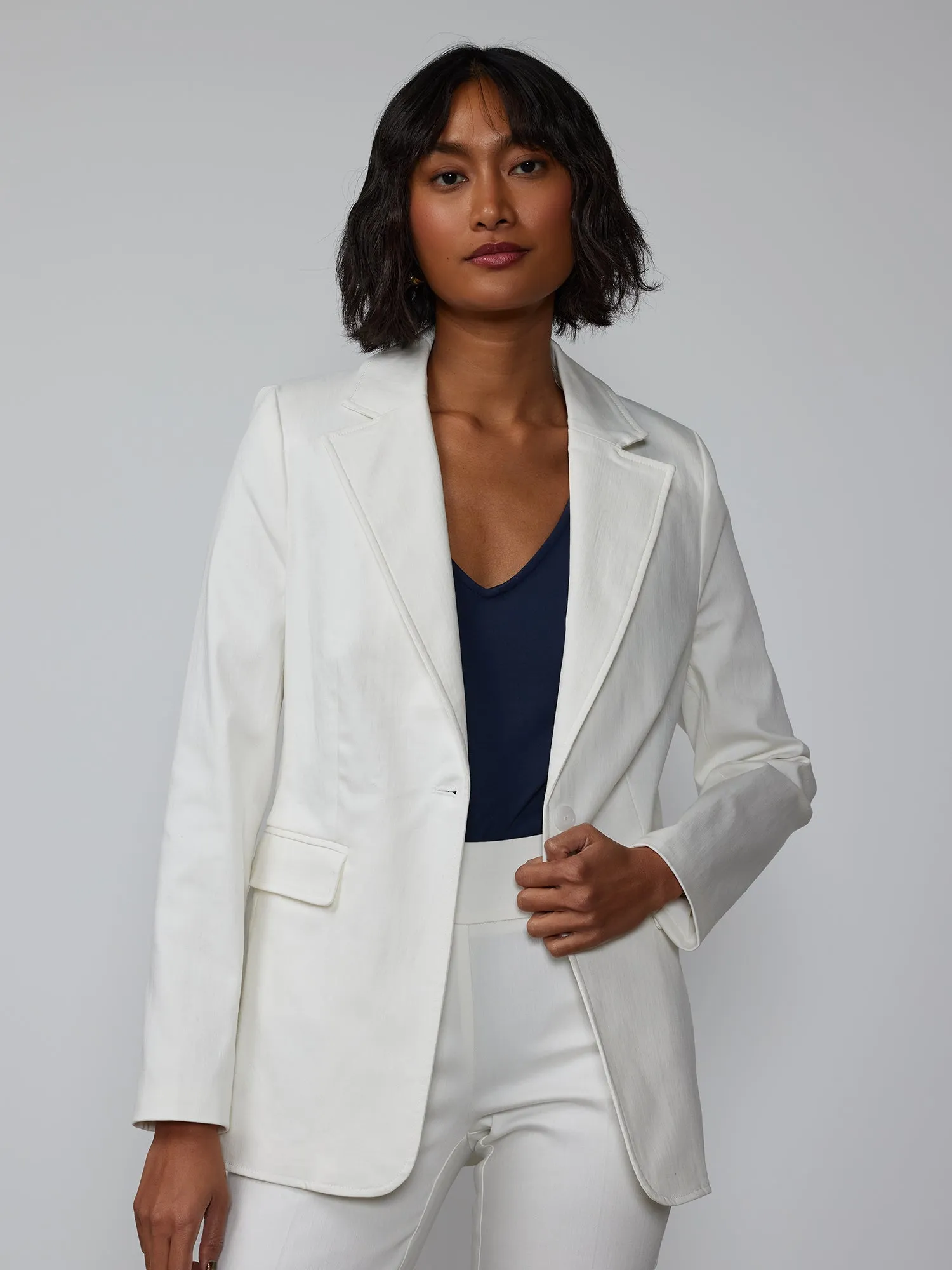 Notch Lapel Sculpted Blazer