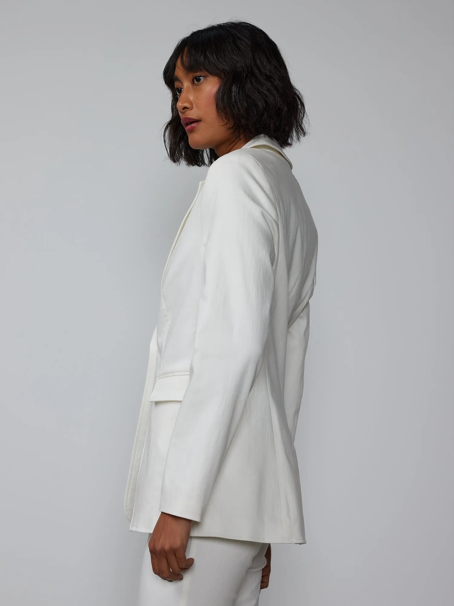 Notch Lapel Sculpted Blazer