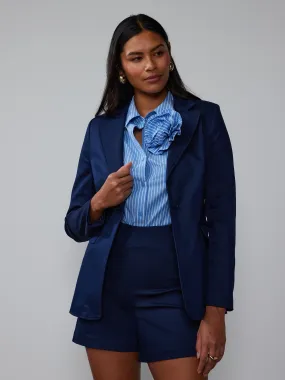 Notch Lapel Sculpted Blazer