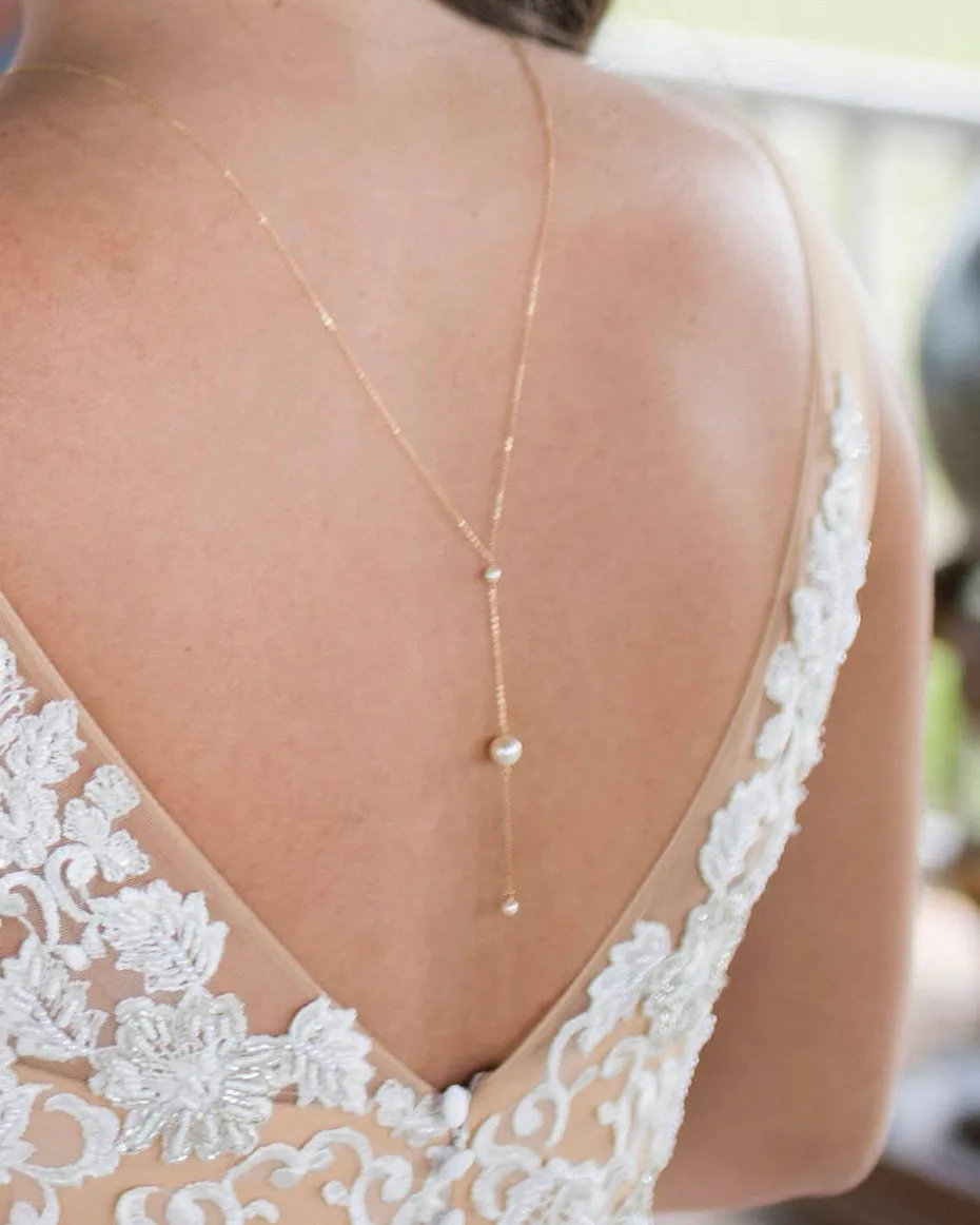Pearl III Back Necklace
