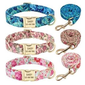 Personalized Dog Collar And Leash