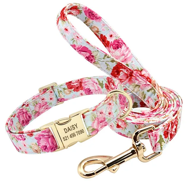 Personalized Dog Collar And Leash