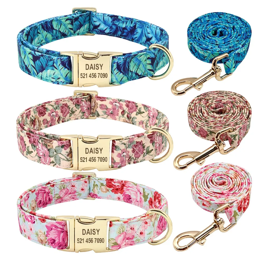 Personalized Dog Collar And Leash
