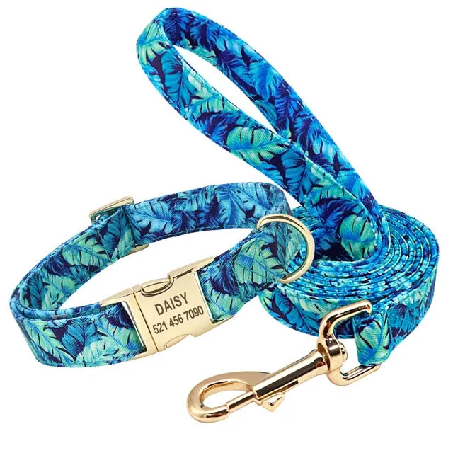 Personalized Dog Collar And Leash