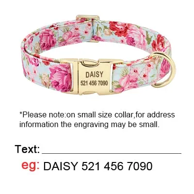 Personalized Dog Collar And Leash