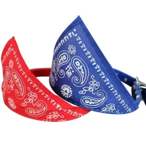 PetGains PGSA Triangle Bandana Scarf Pet Collar with Adjustable PU Leather Neckerchief (XL) -Red