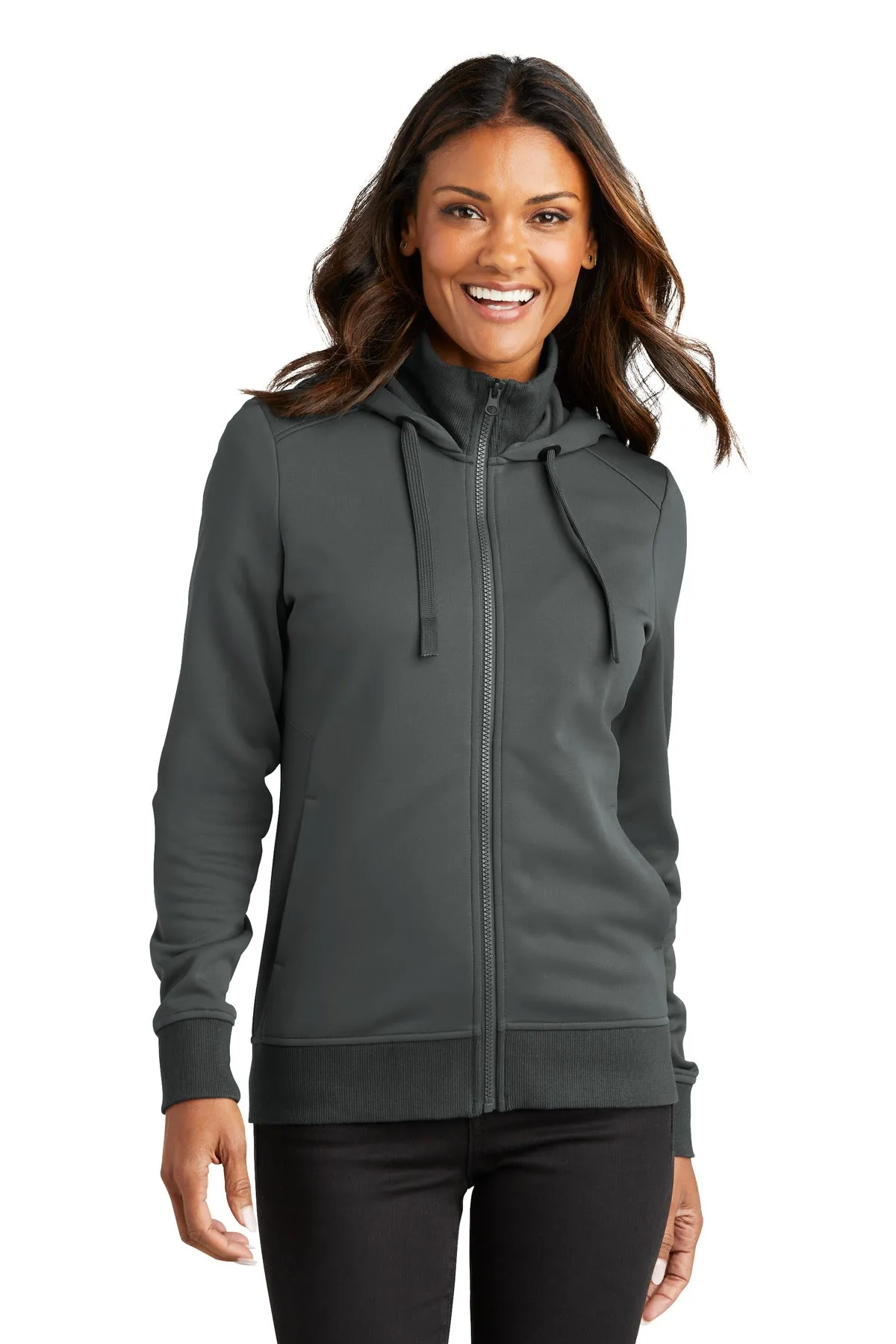 Port Authority Ladies Smooth Fleece Hooded Jacket L814