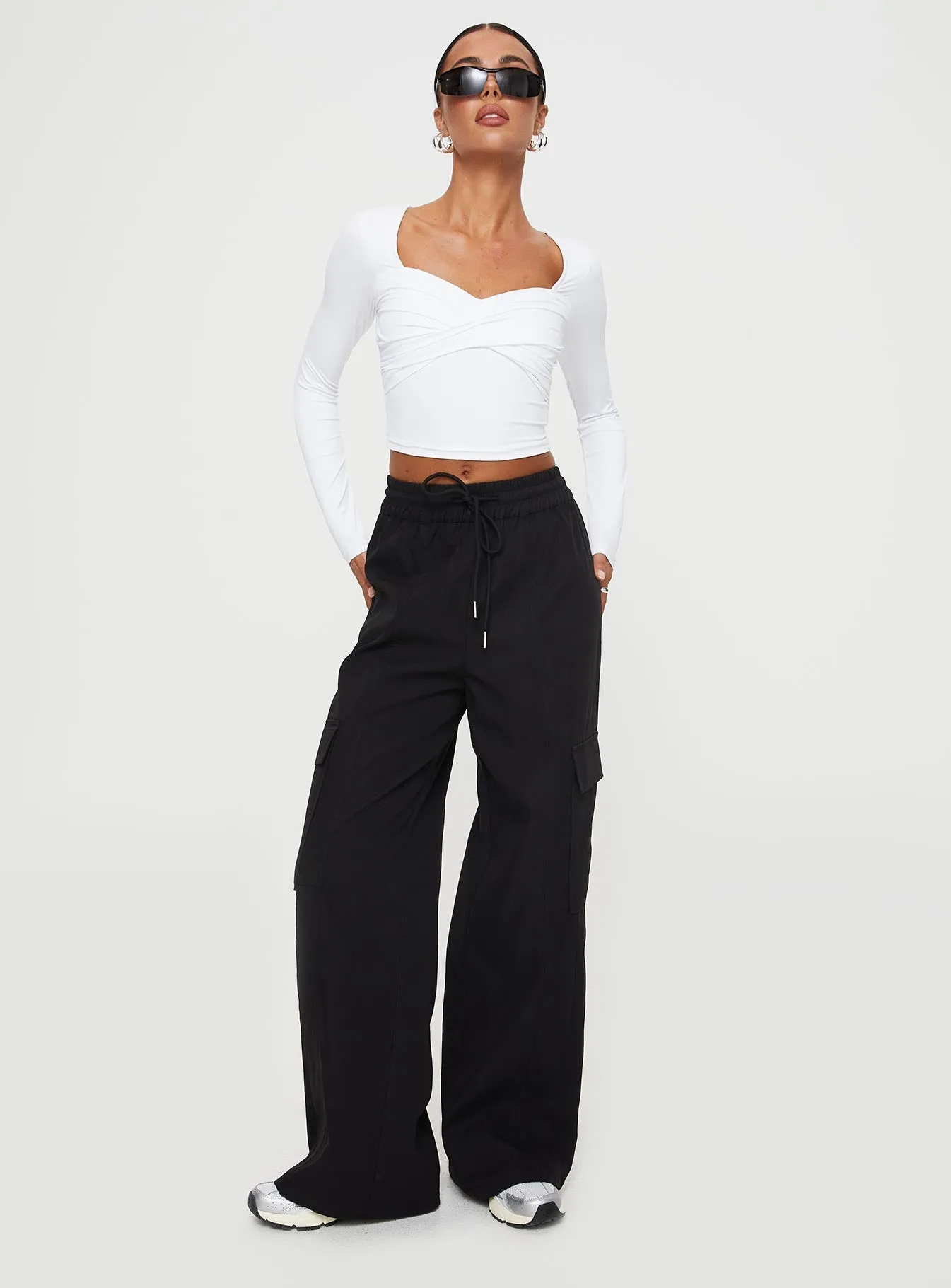 Presson Cargo Pants Washed Black