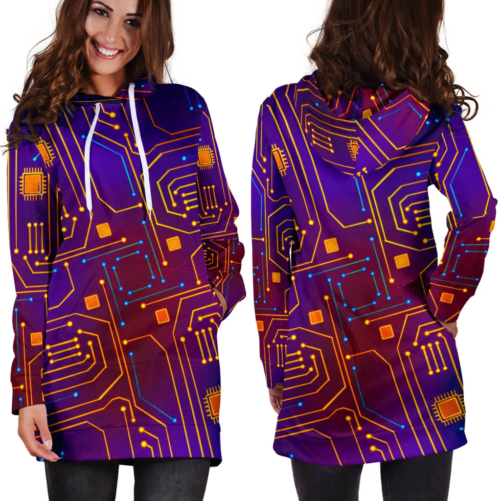 Psy Circuit 2 | Women's Hoodie Dress | Magusz
