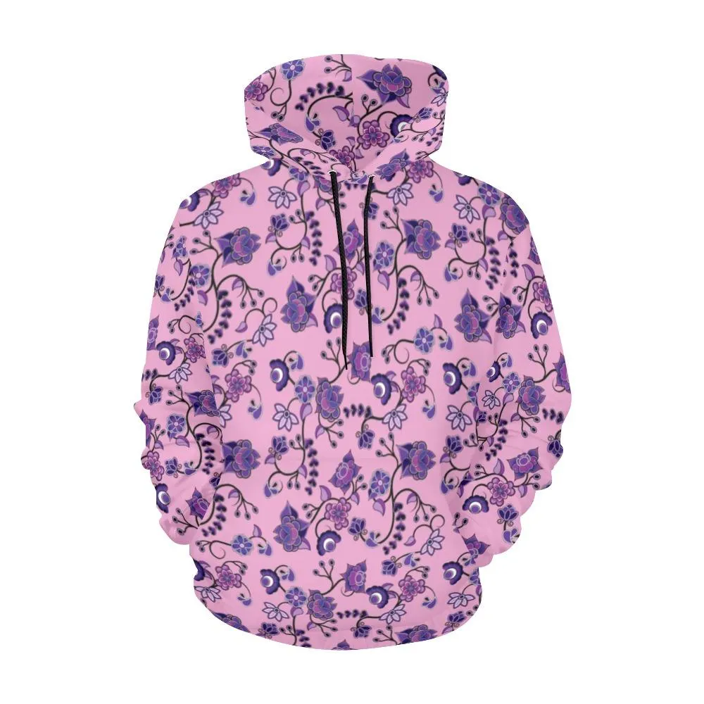Purple Floral Amour Hoodie for Women (USA Size)