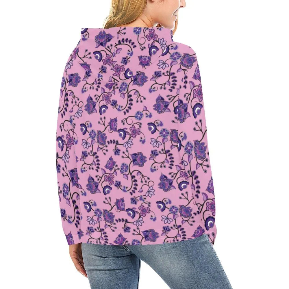 Purple Floral Amour Hoodie for Women (USA Size)