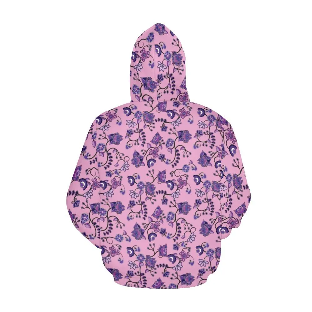 Purple Floral Amour Hoodie for Women (USA Size)