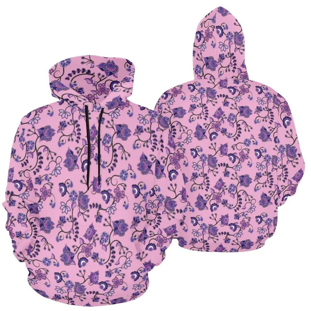 Purple Floral Amour Hoodie for Women (USA Size)