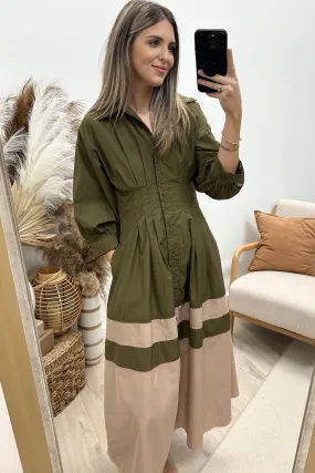 "Pep In Your Step" Dress (Olive)
