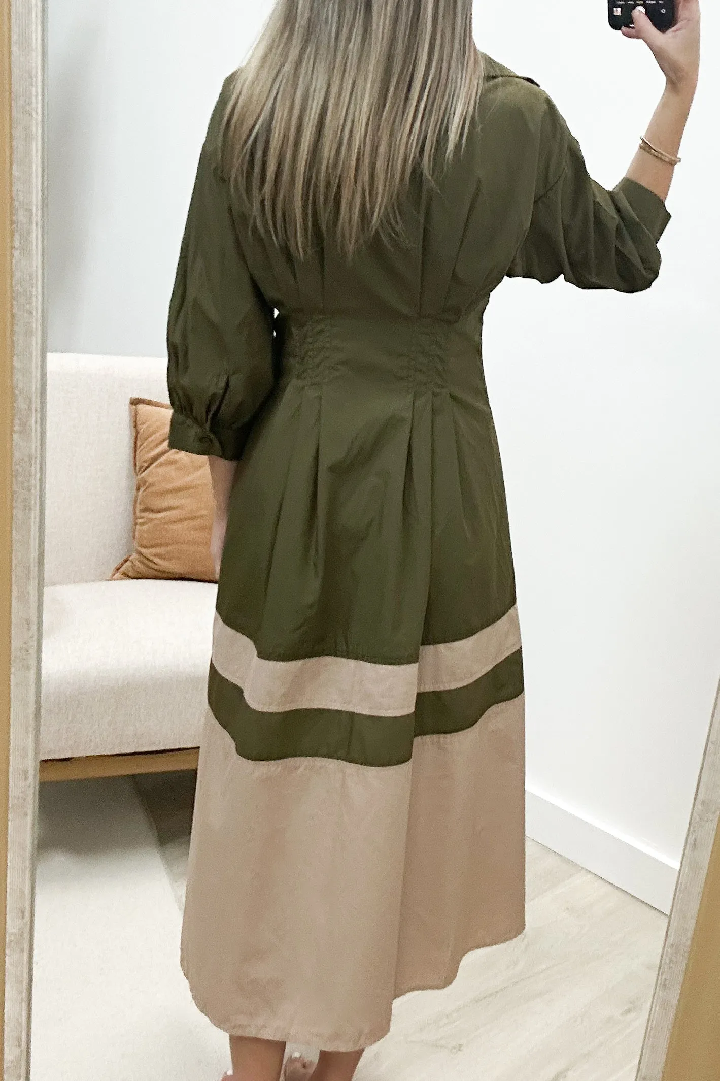 "Pep In Your Step" Dress (Olive)