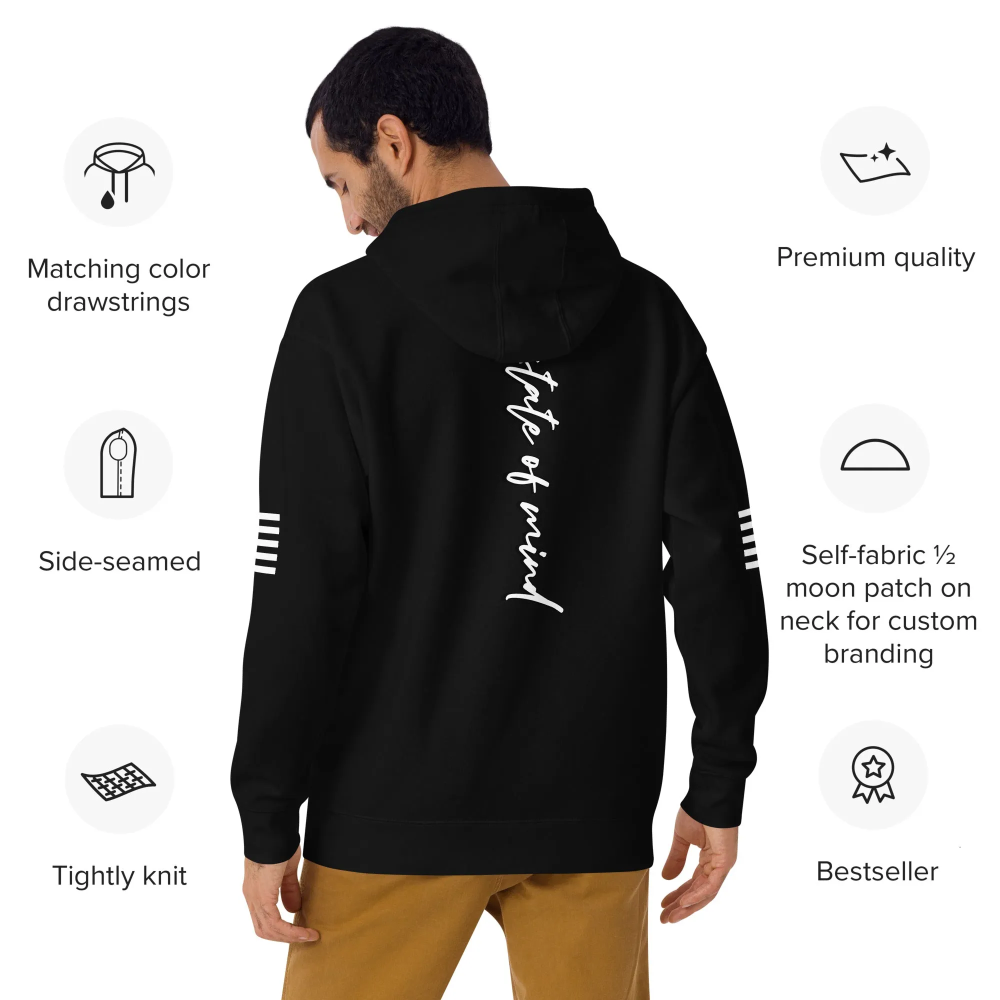 "State of Mind" V2 DTG Unisex Hoodie (Color options available)