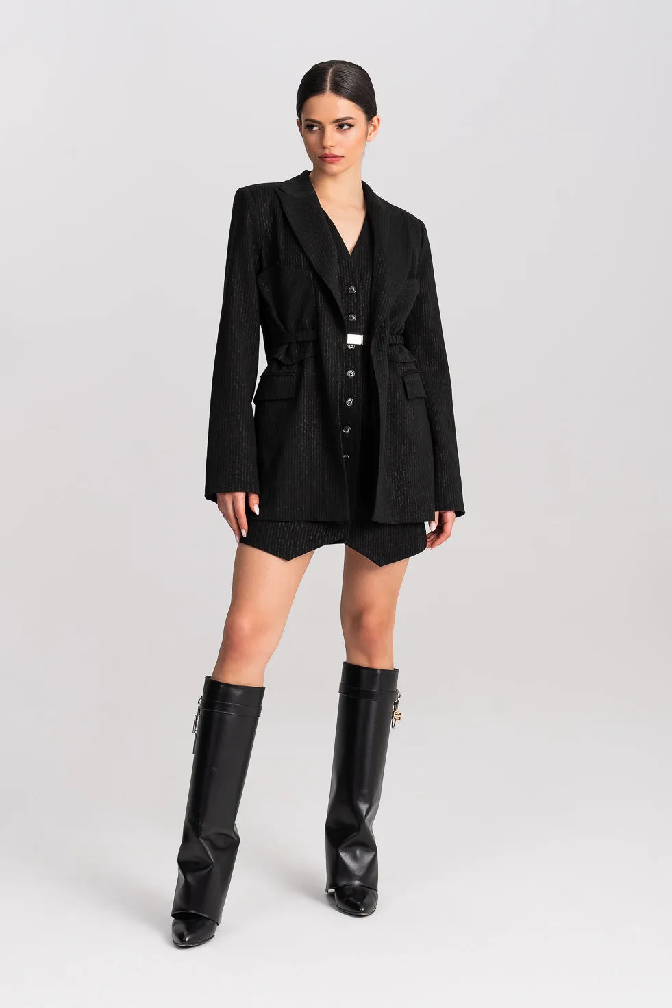 'Remi' Convertible Belted Cotton Blazer