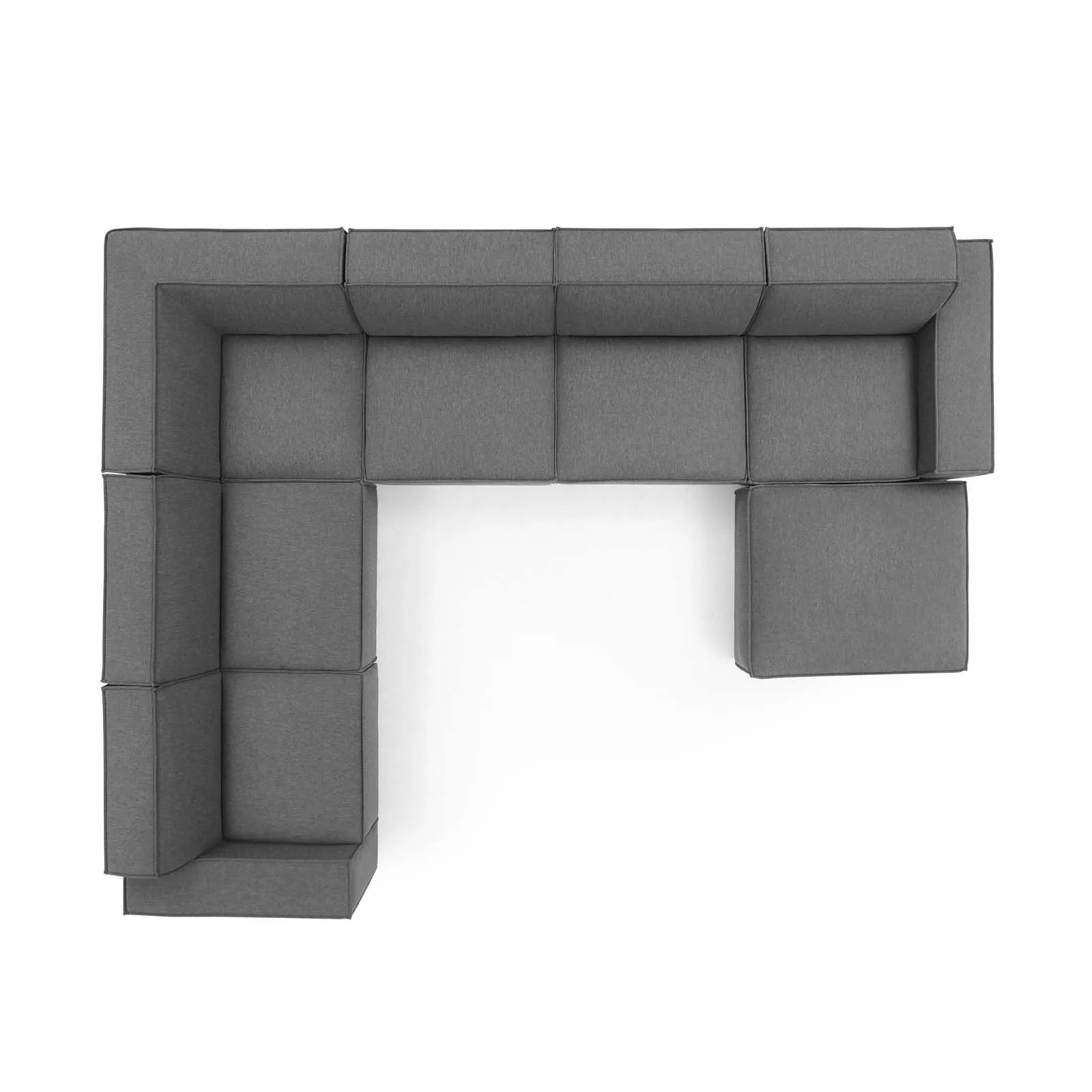 Restore 7-Piece Sectional Sofa Charcoal EEI-4120-CHA