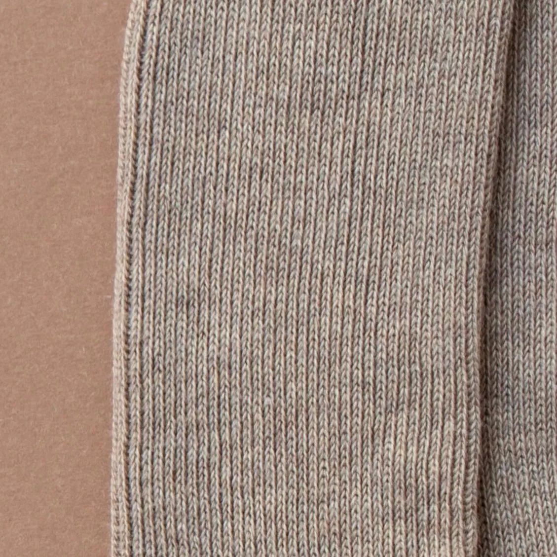 Retro Ribbed Footed Tights - Peanut Blend