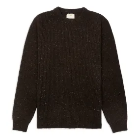 Ribbed Donegal Jumper - Brown