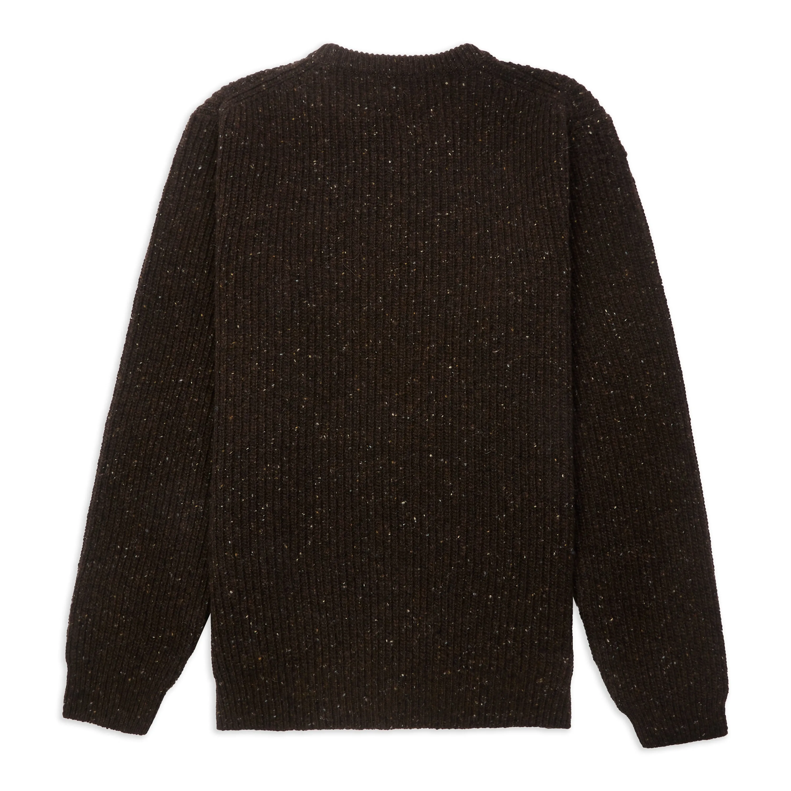 Ribbed Donegal Jumper - Brown
