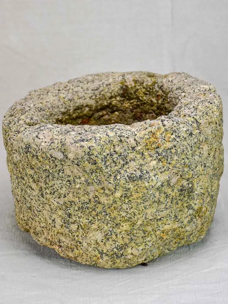 Rustic salvaged granite trough / planter - small 13"