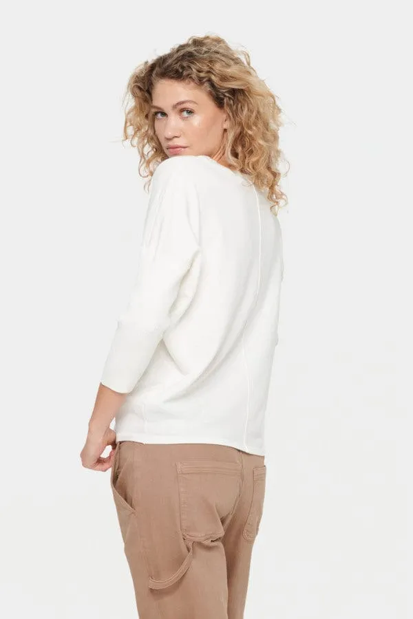 Saint Tropez Relaxed Lightweight Jumper Ice White