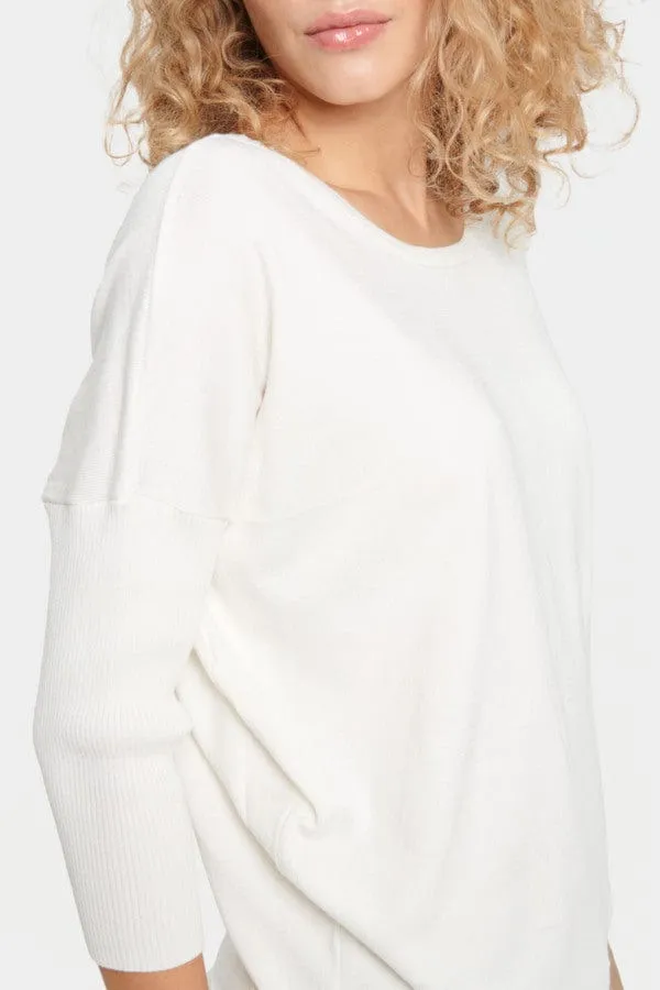 Saint Tropez Relaxed Lightweight Jumper Ice White