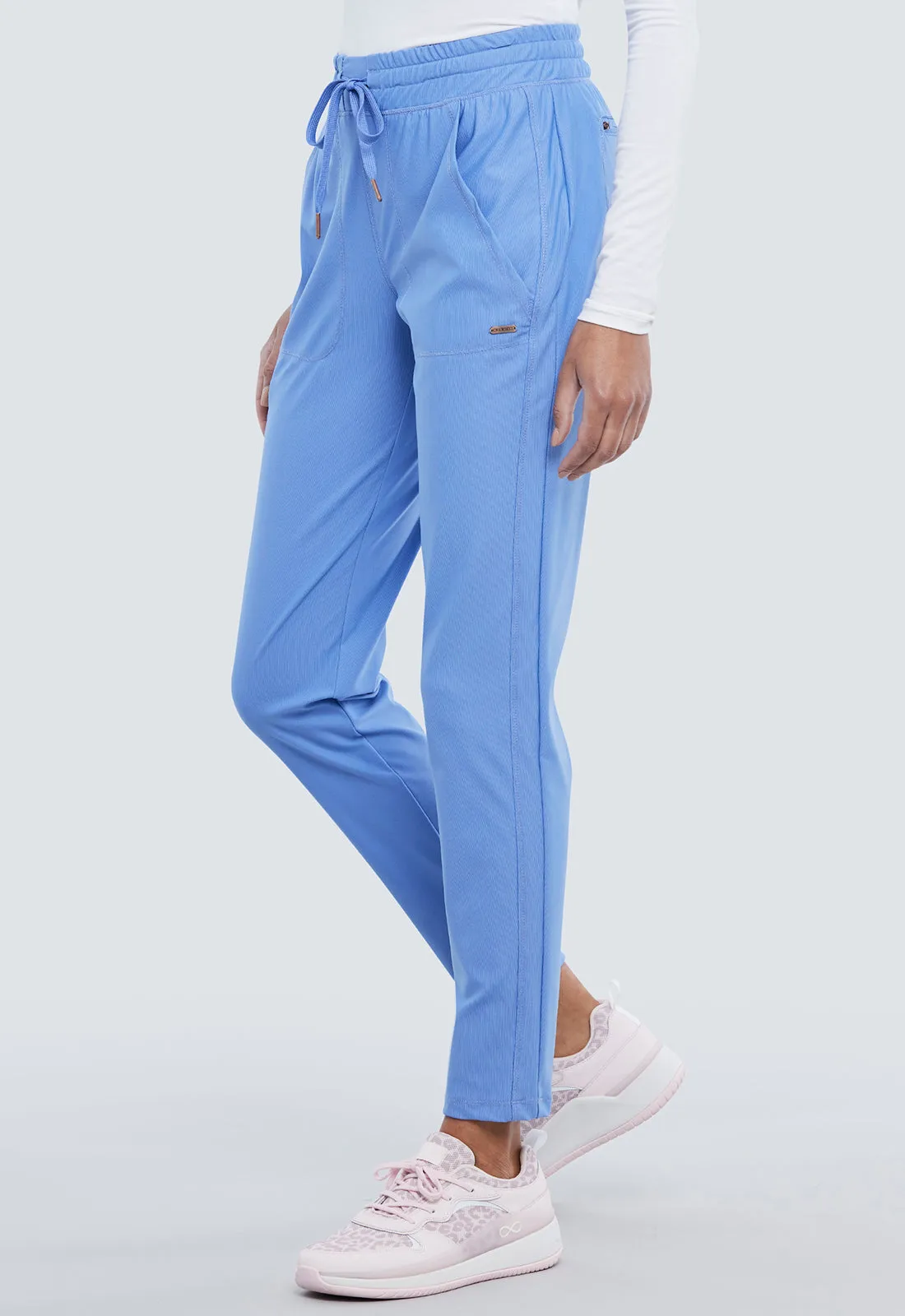 Scrub Pants - Cherokee Women's Form Mid Rise Tapered Leg Drawstring Pant - Ciel, CK095