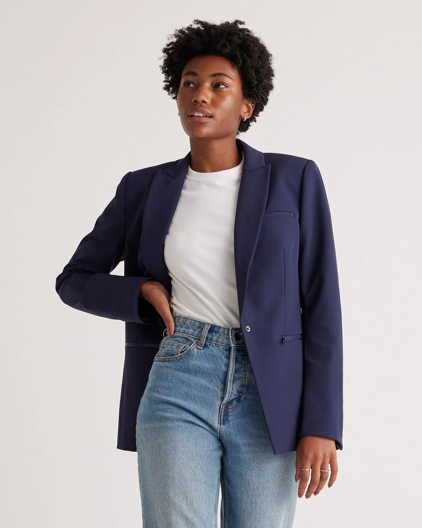 Scuba Single Breasted Convertible Blazer