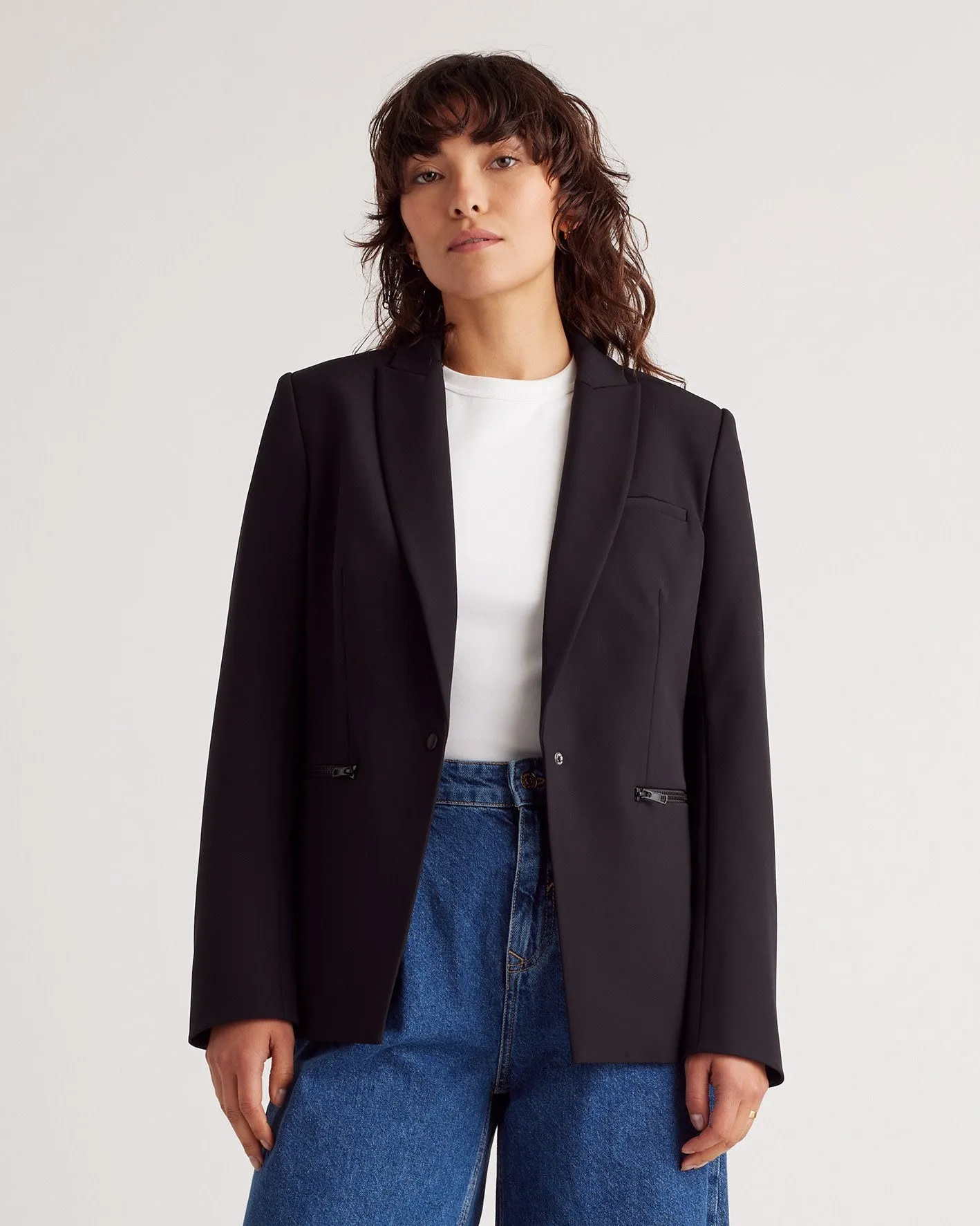Scuba Single Breasted Convertible Blazer