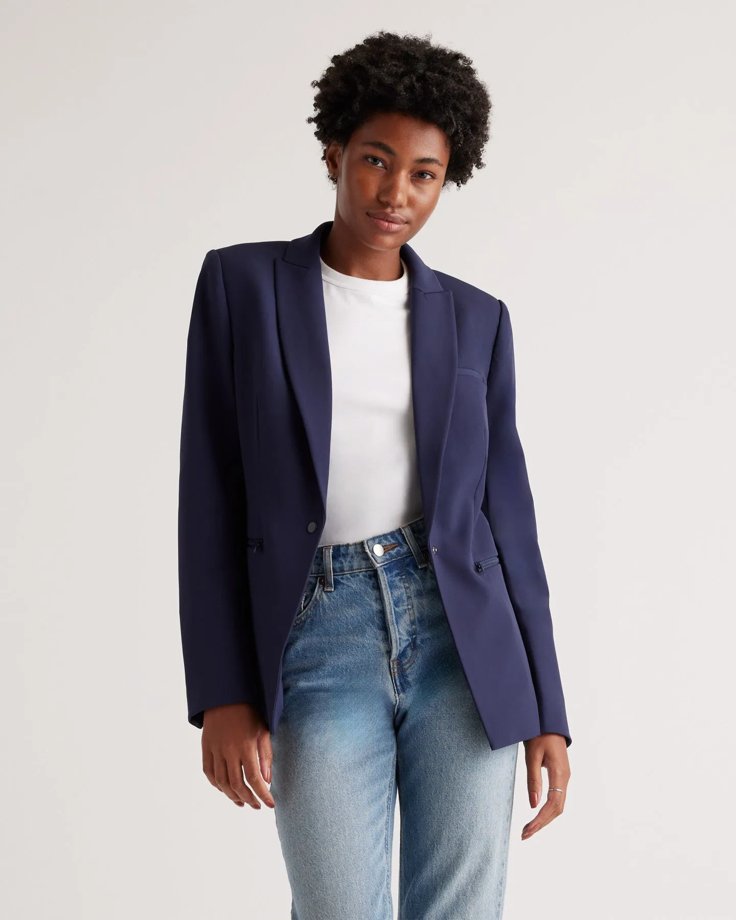 Scuba Single Breasted Convertible Blazer