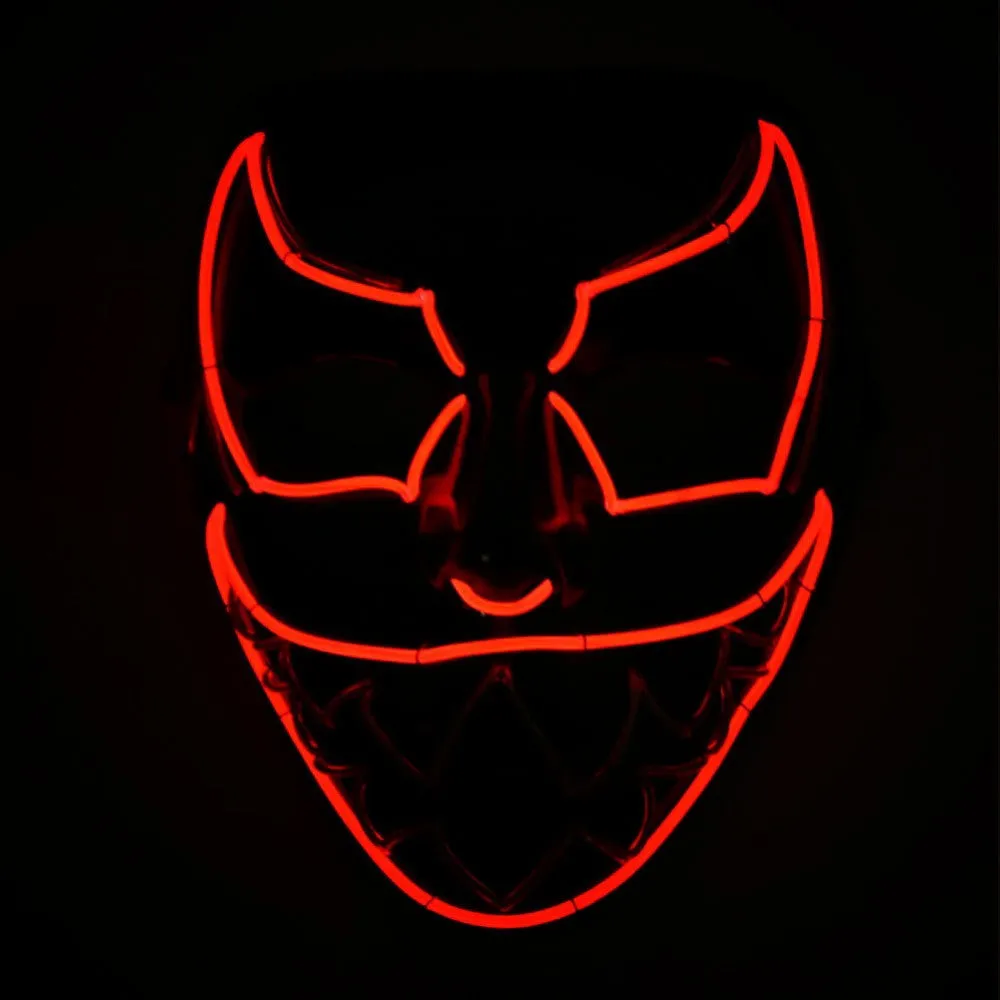 Sharp Tooth EL Wire Mask (Red/Neon Green)