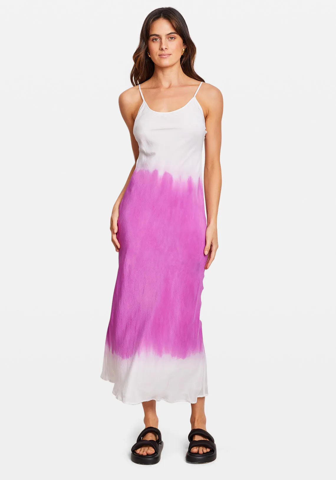 SILK SLIP DRESS BERRY