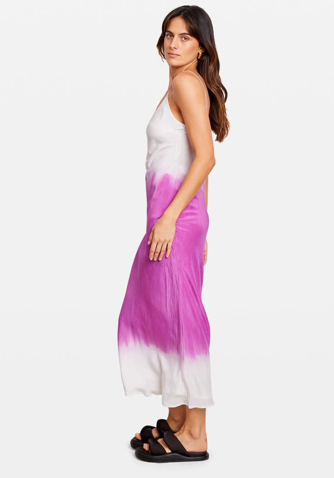 SILK SLIP DRESS BERRY