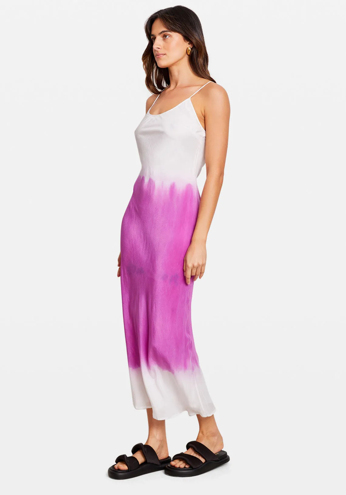 SILK SLIP DRESS BERRY