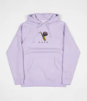 Skateboard Cafe Sax Flowers Hoodie - Lavender