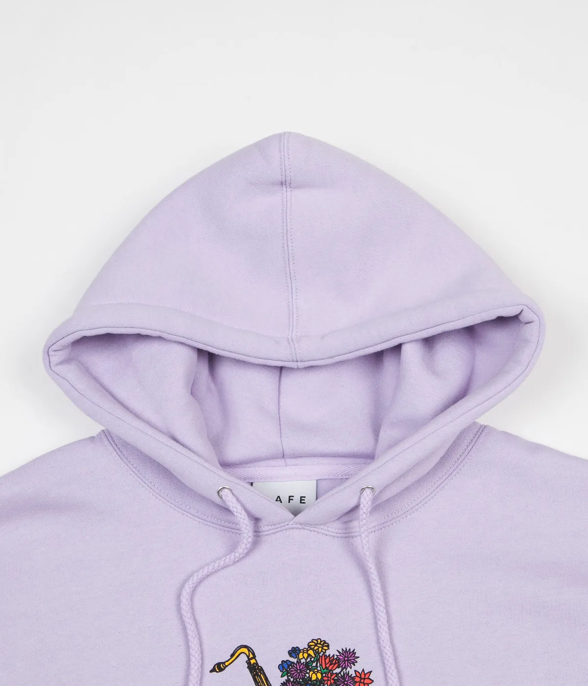 Skateboard Cafe Sax Flowers Hoodie - Lavender
