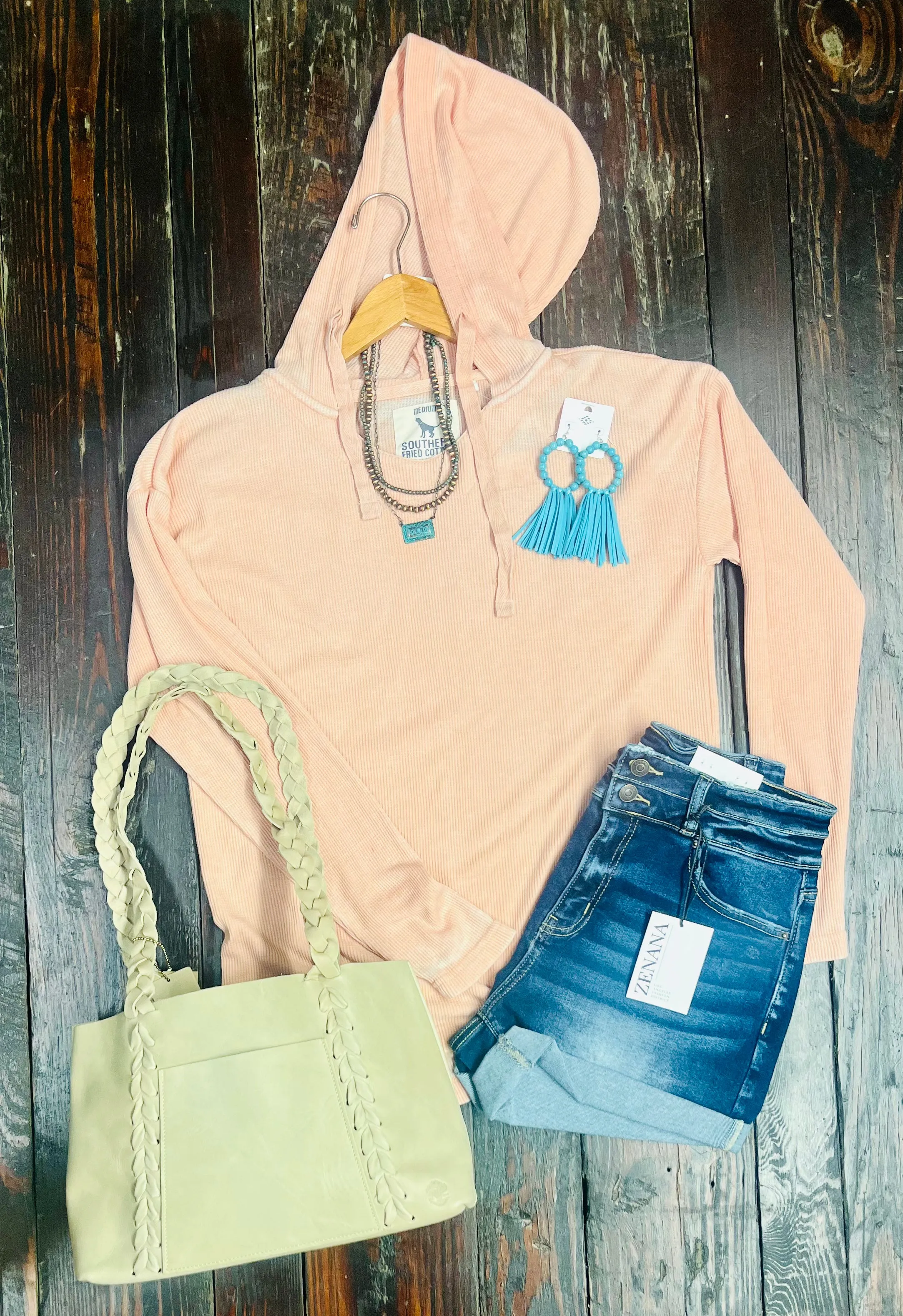 Southern Fried Cotton Waffle Knit hoodie