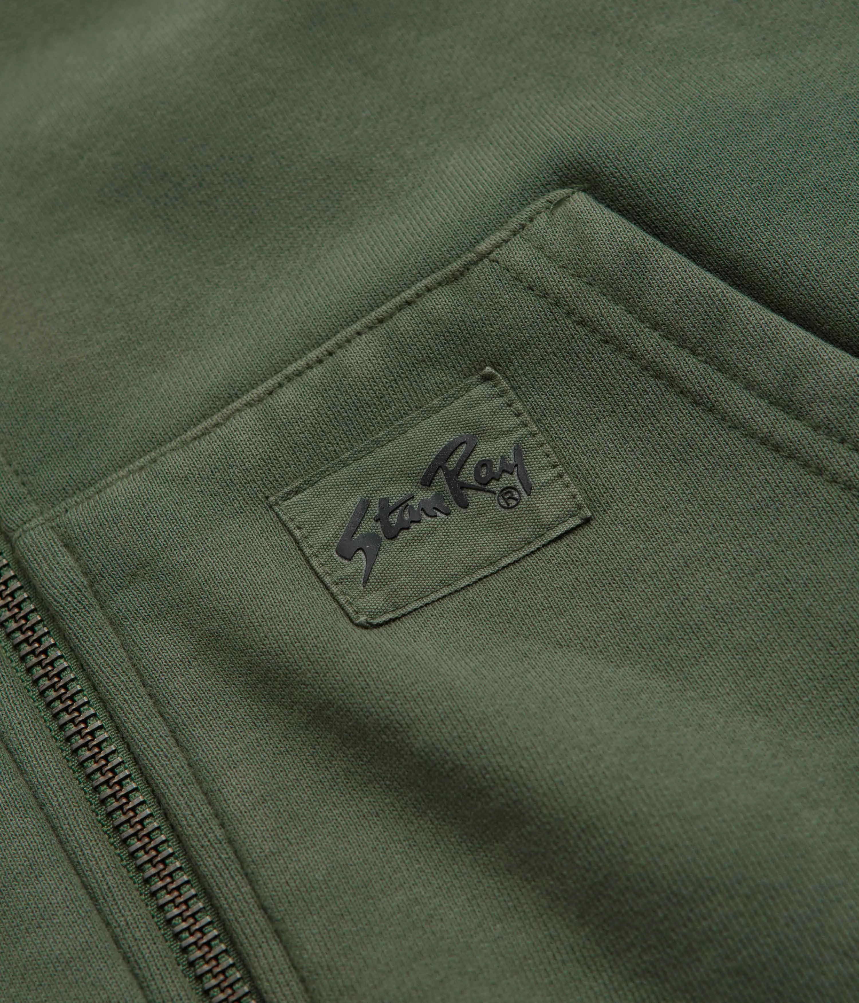 Stan Ray Patch Zip Hoodie - Washed Green