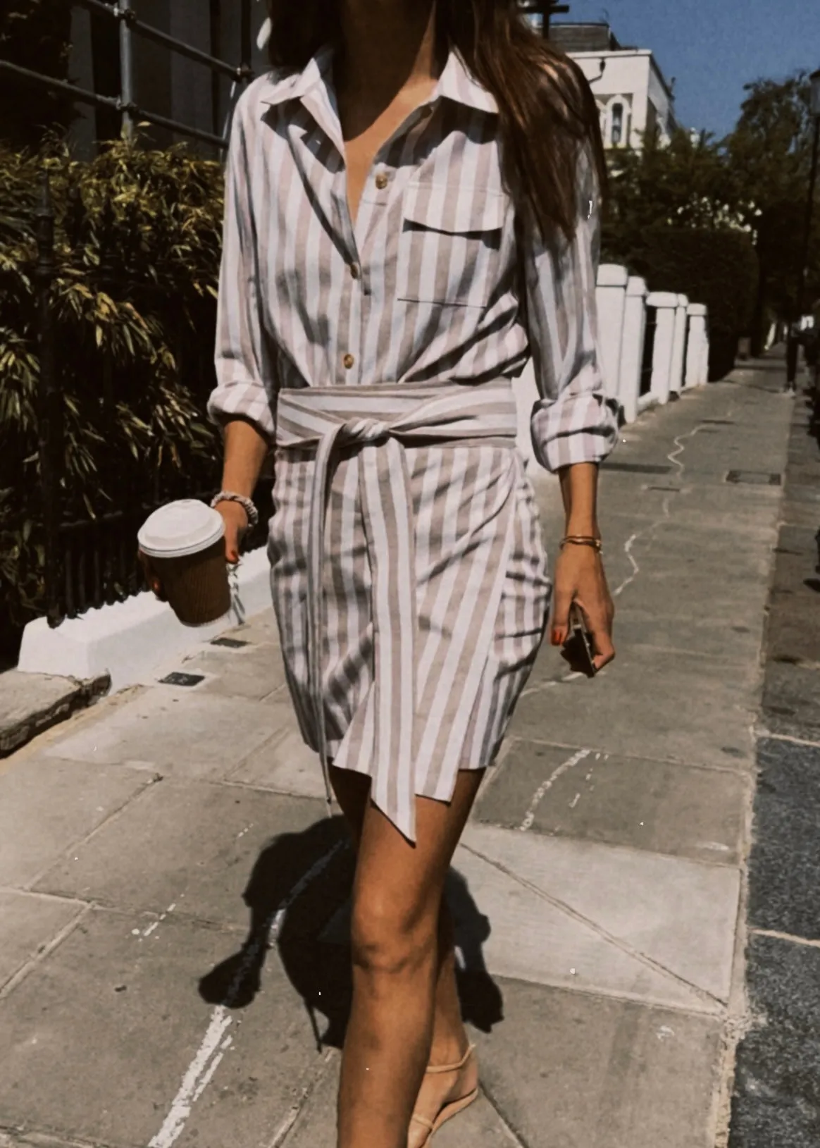 STEPHANIE STRIPED WRAP SKIRT