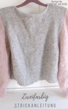 Strickanleitung 2 - Farbiger Pullover aus Alpaca Silver von Katia