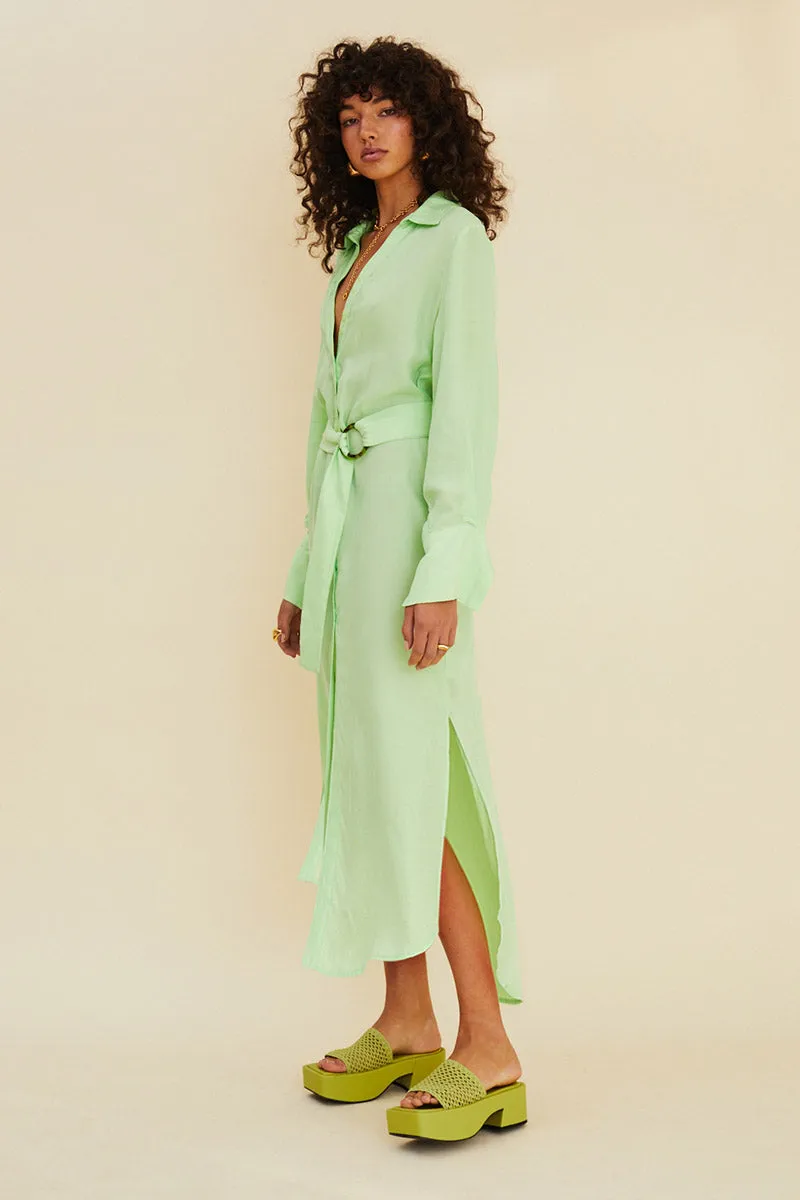 Suboo Halley Long Sleeved Shirt Dress - Mint
