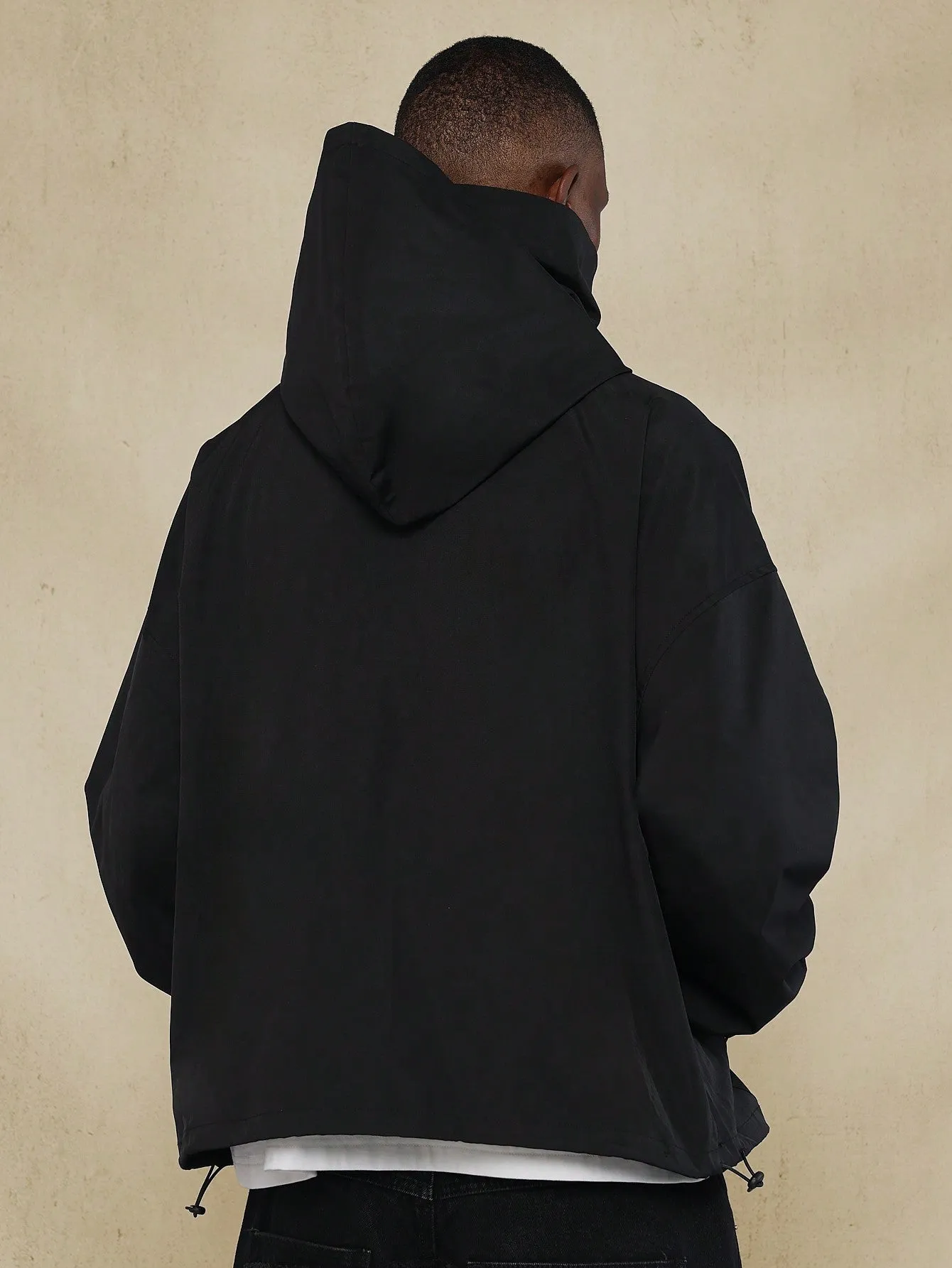 SUMWON Nylon Half Zip Mask Hoodie