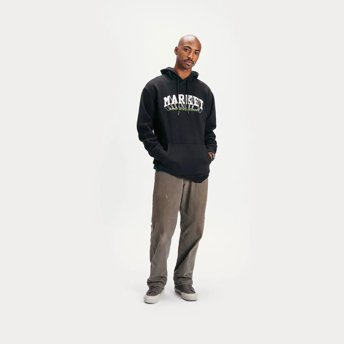 Super Market Pullover Hoodie Washed Black