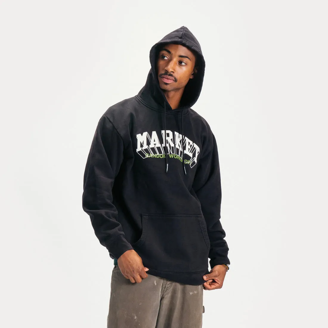 Super Market Pullover Hoodie Washed Black